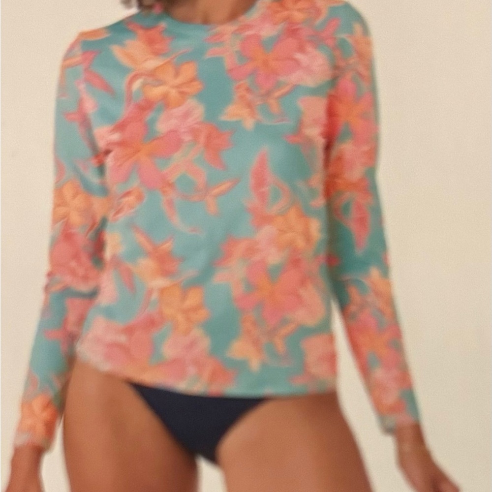 Roxy Sun Protection Tee Floral Long Sleeve Swim Top